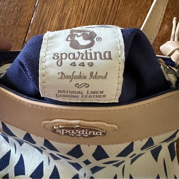 Spartina 449 Blue and Cream Crossbody Bag - Picture 7 of 10